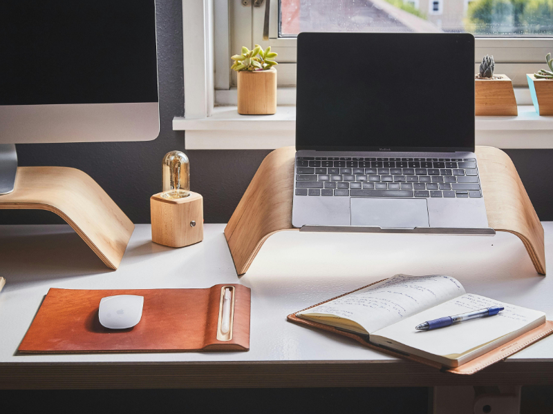 Clean modern workspace